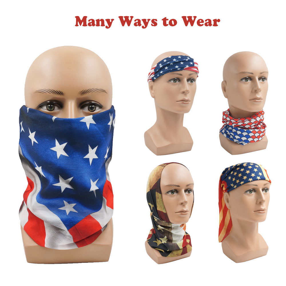 USA Flag Pattern Sun Protectiv - Headband Summer Knit avis et prix