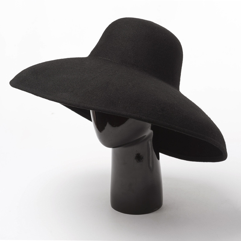 Classical Big Wide Brim Wool F - Hat Floppy Wide avis et prix