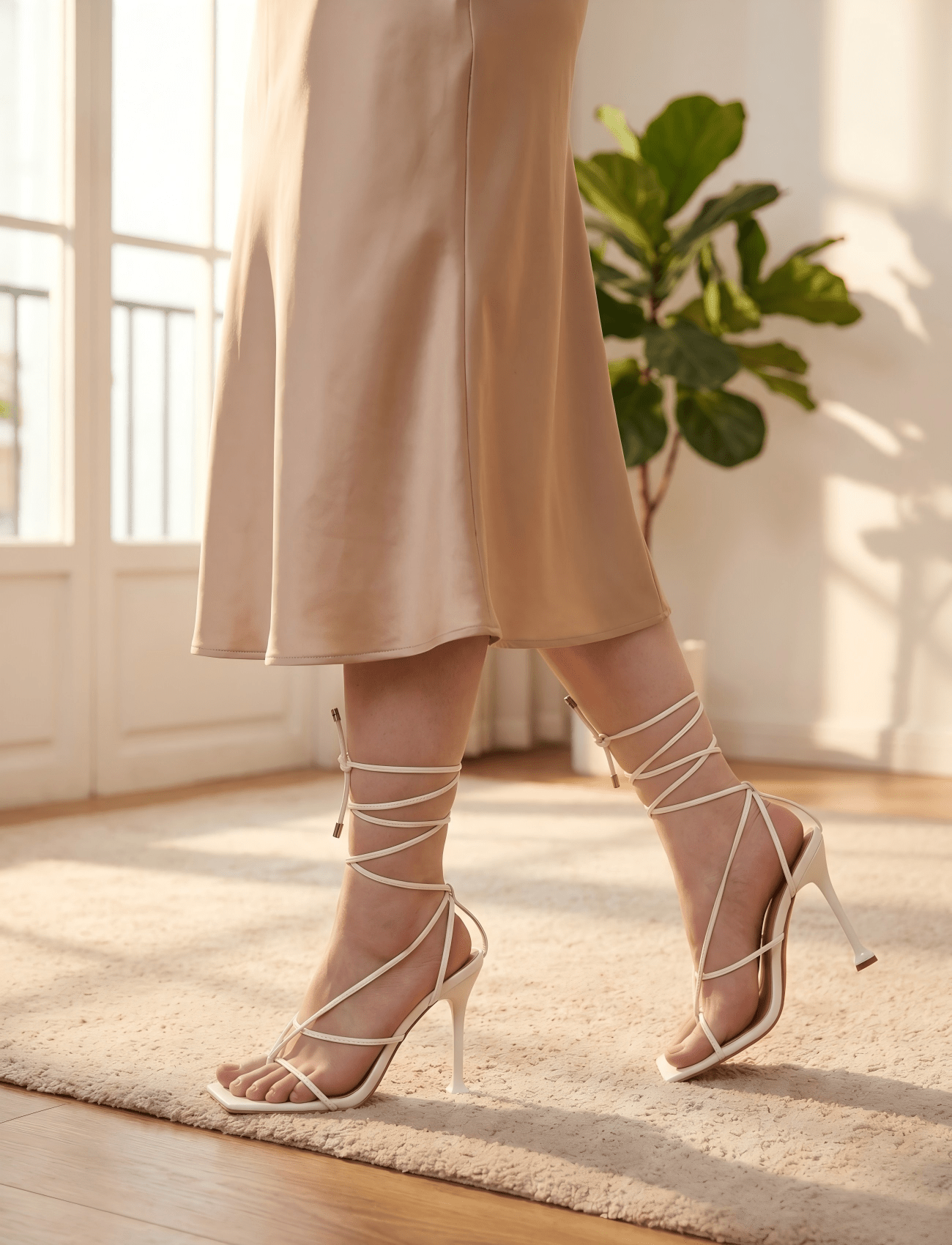 Womens 4.2 Inch Strappy Square - Sandal Strappy Heeled avis et prix