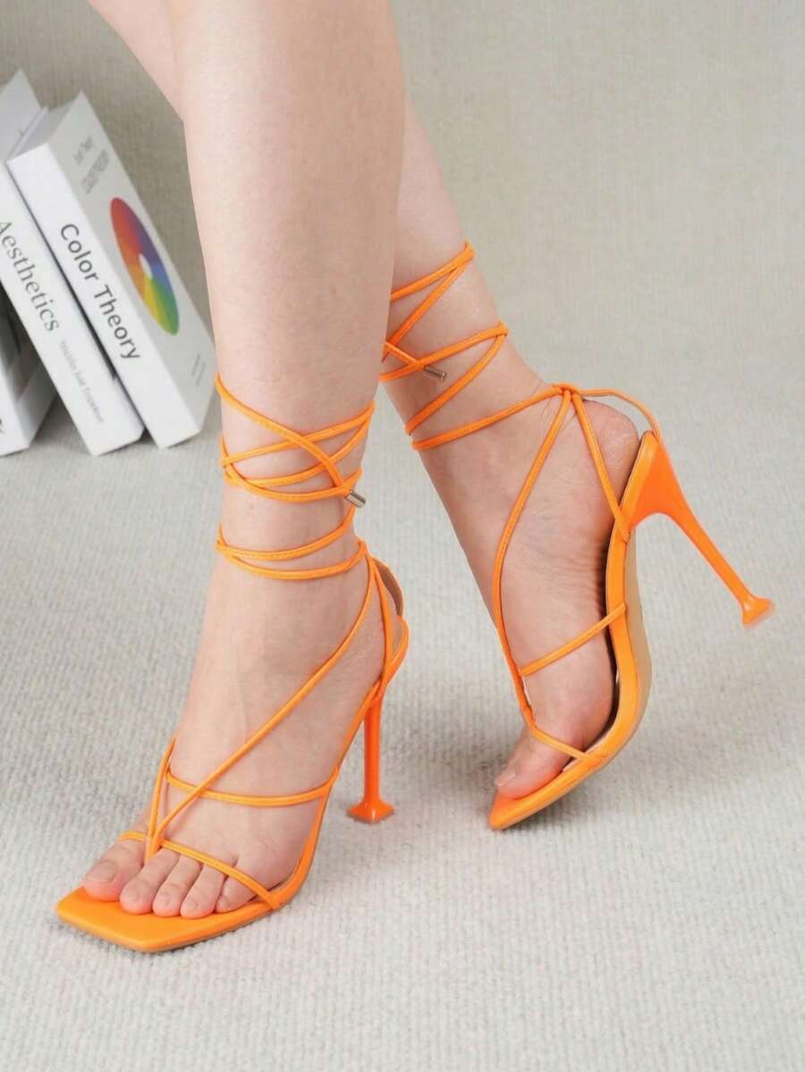 Womens 4.2 Inch Strappy Square - Sandal Strappy Heeled avis et prix