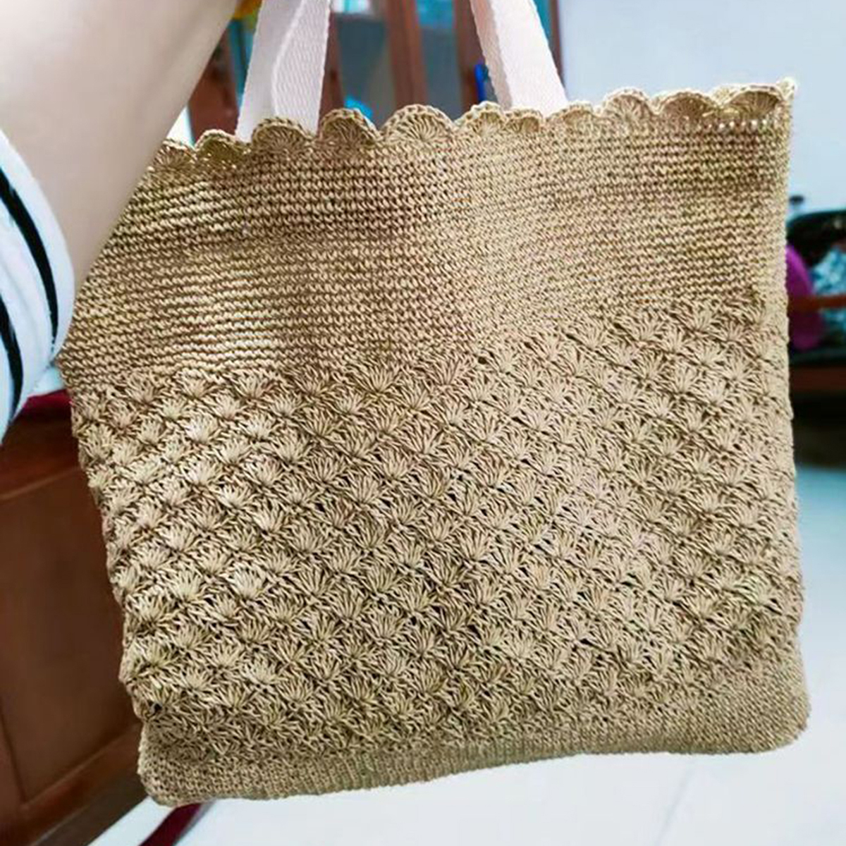 100g Raffia Straw Yarn Handmad - Crochet Bag Raffia avis et prix