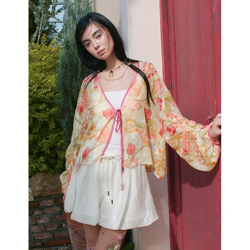 ELFSACK Floral Print Sheer Kim - Kimono Sheer Floral avis et prix