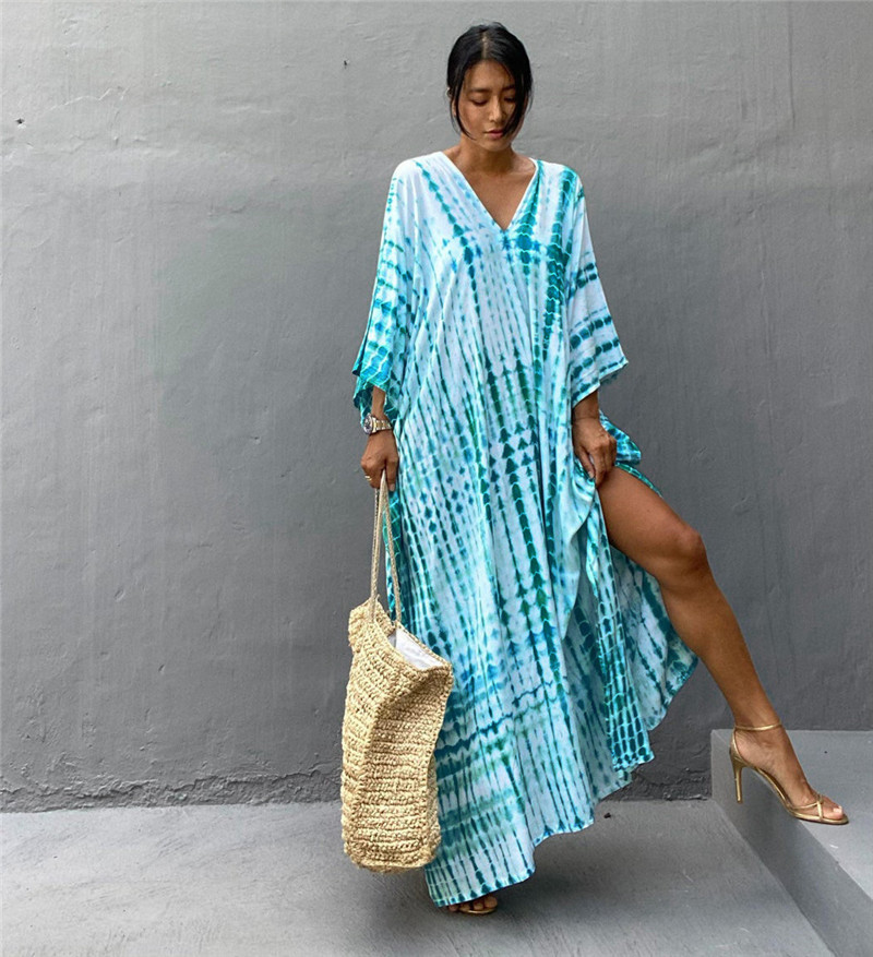 Plus Size Women Beachwear Long - Cover Up Kaftan avis et prix