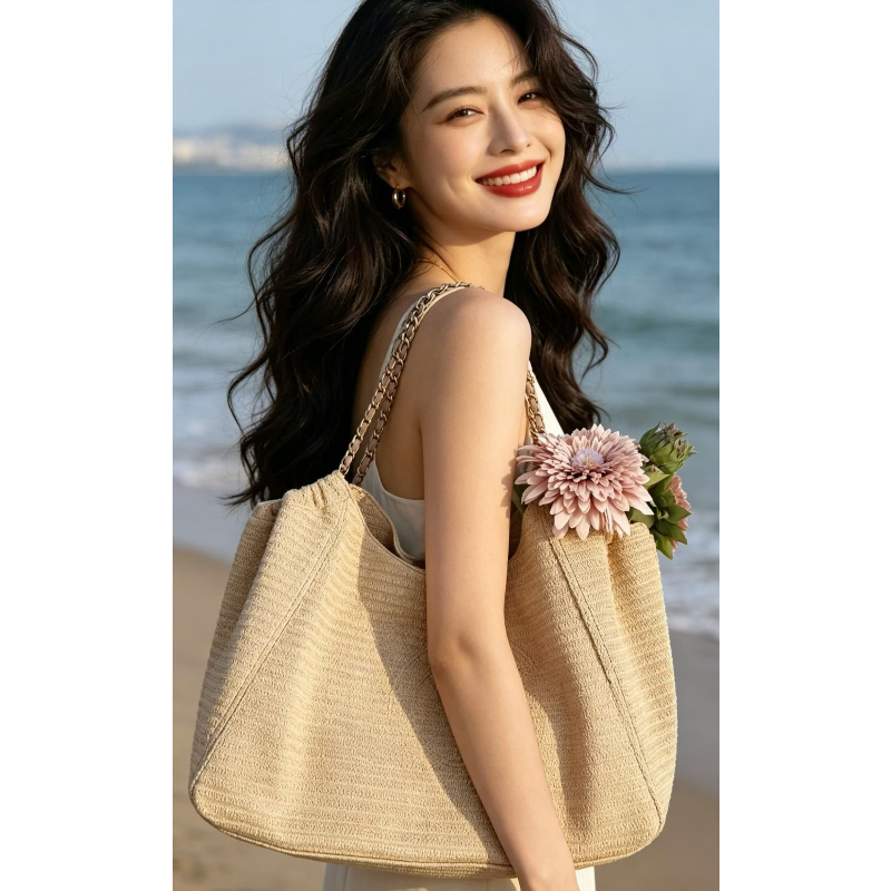 Chain Raffia 2026 Summer Beach - Tote Bag Beach avis et prix