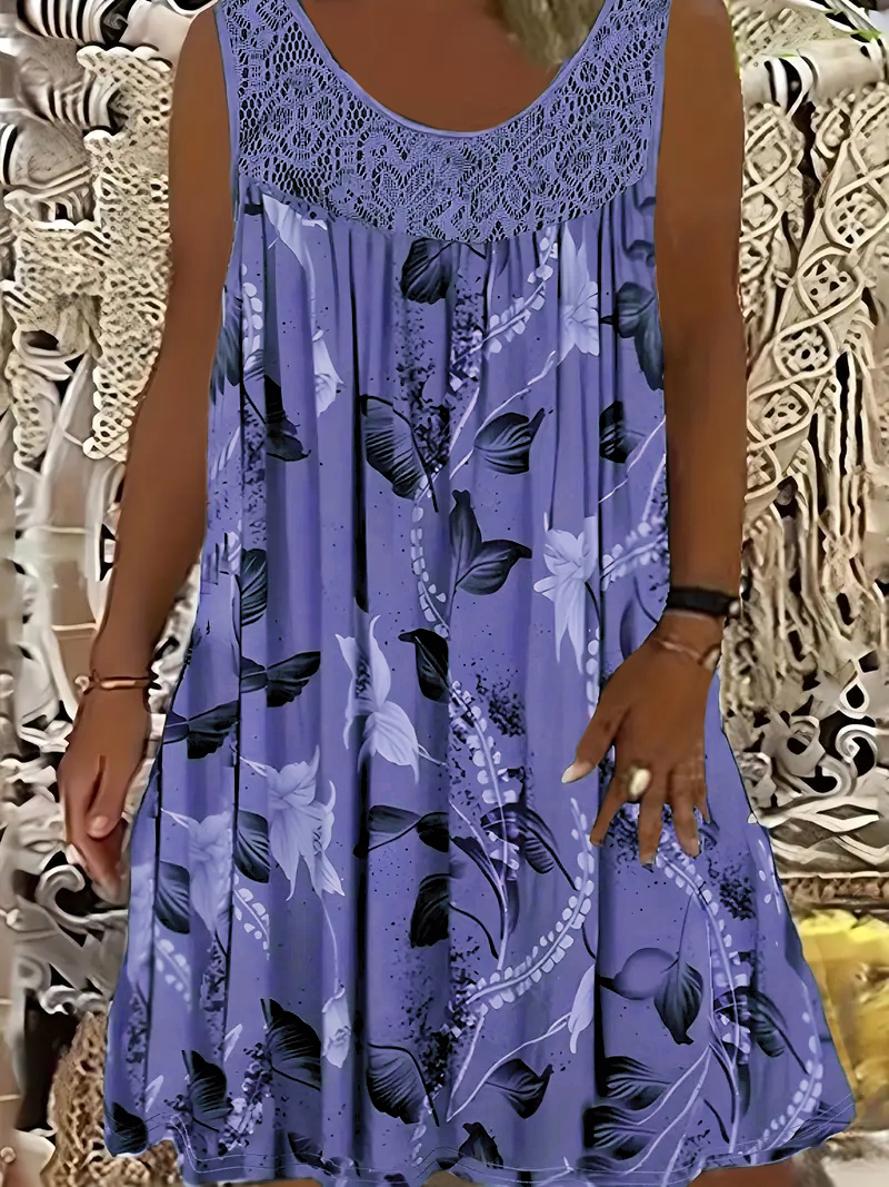 Plus size women's sleeveless r - Romper Floral Print avis et prix