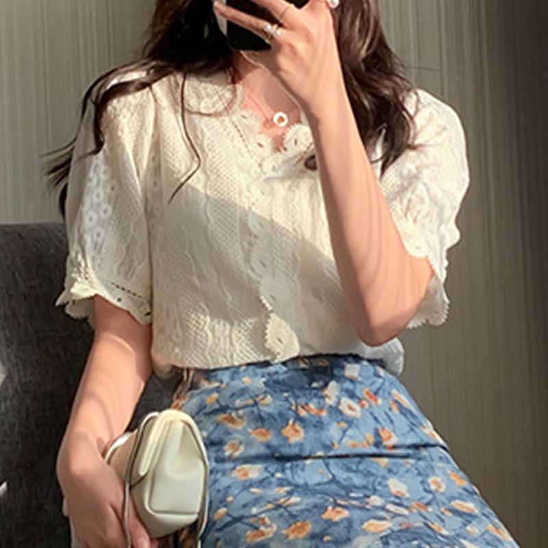 Women's Summer Two-Piece Set L - Midi Skirt Floral avis et prix