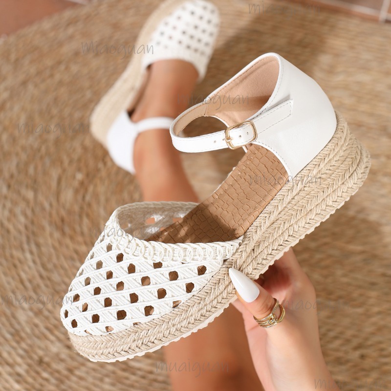 Boho Women's Hollow Out Woven  - Wedge Espadrille Women avis et prix