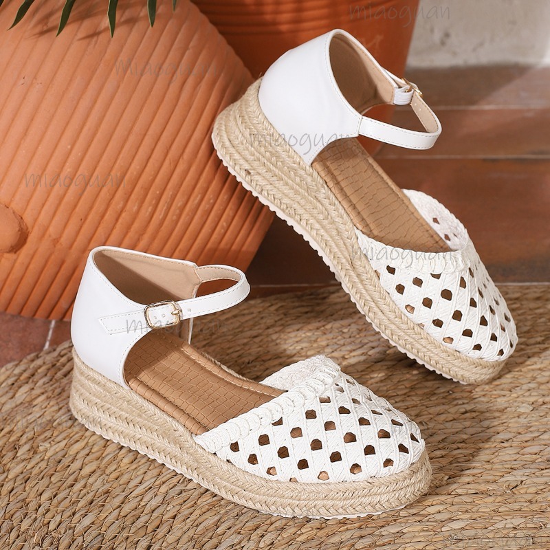 Boho Women's Hollow Out Woven  - Wedge Espadrille Women avis et prix