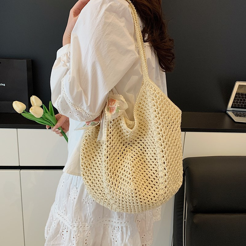 Summer Lace Bow Tote Bags Wome - Crochet Bag Raffia avis et prix