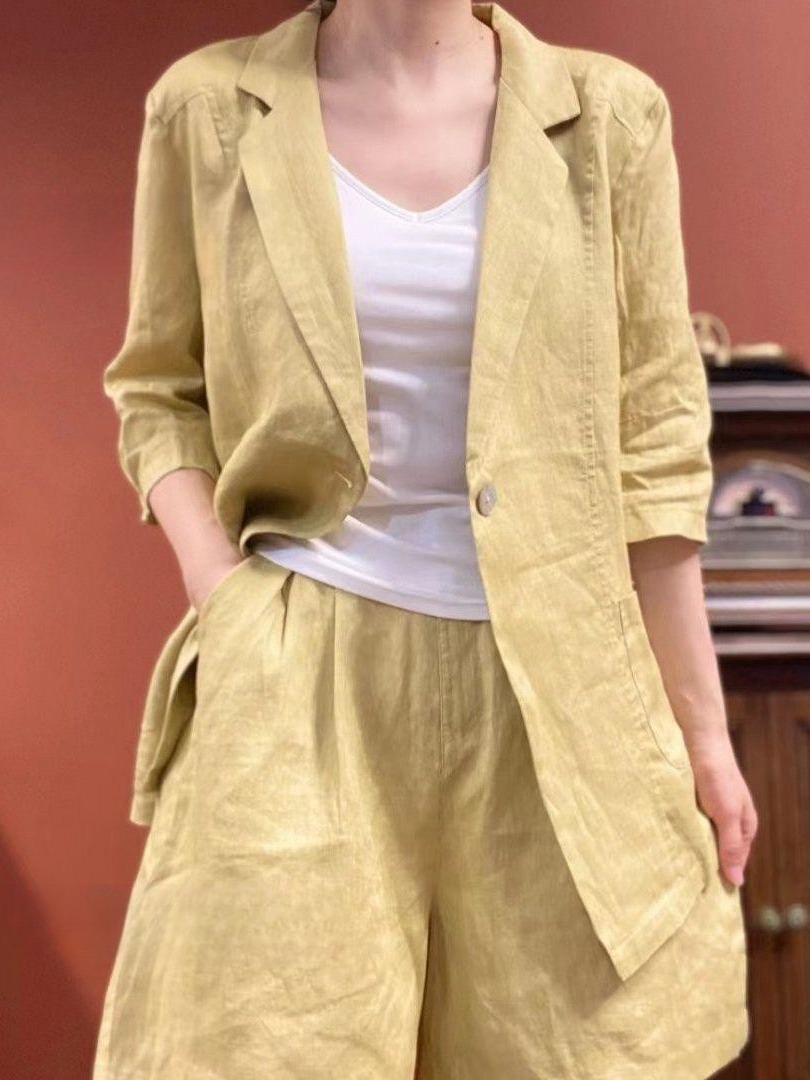 Slimming Wide Leg Short Pants  - Linen Pant Wide avis et prix