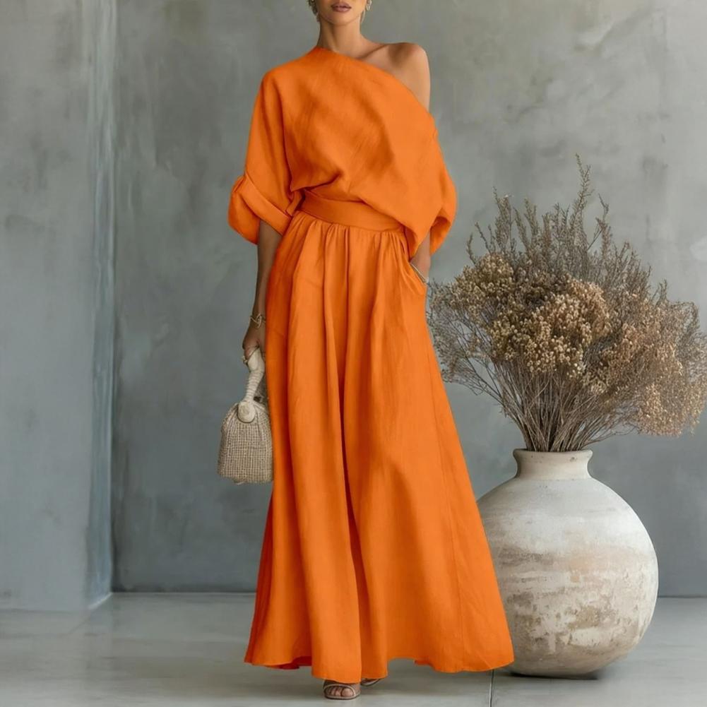 Women Blouse Pants Set Elegant - Blouse Off Shoulder avis et prix