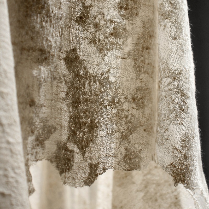 Distressed Vintage Textured Co - Linen Dress Wrap avis et prix