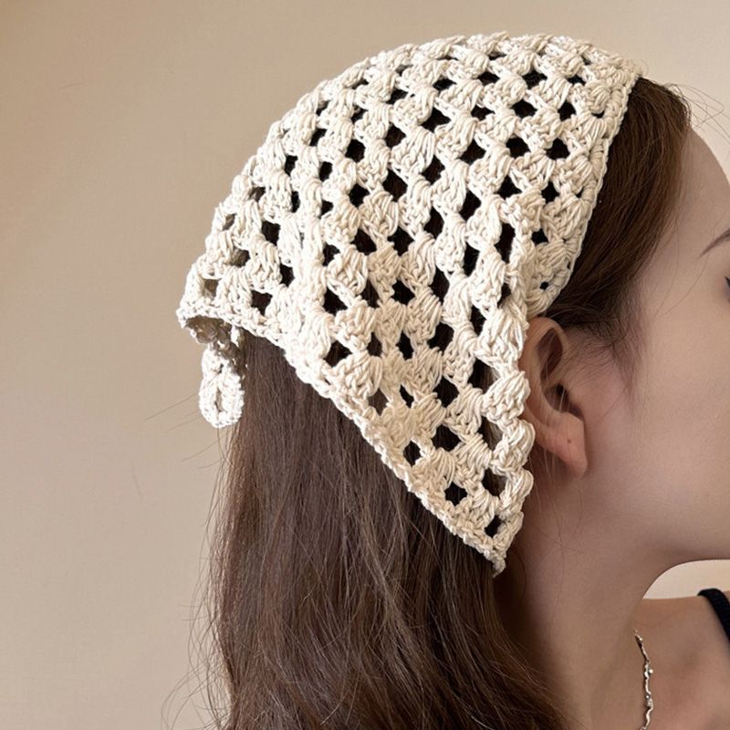 Crochet Triangle Hair Scarf Ho - Headband Summer Knit avis et prix