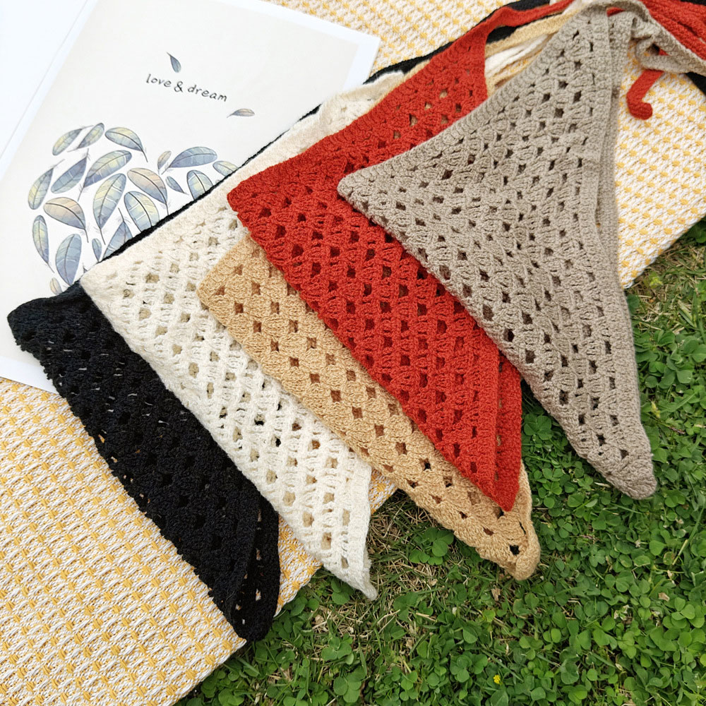 Crochet Triangle Hair Scarf Ho - Headband Summer Knit avis et prix