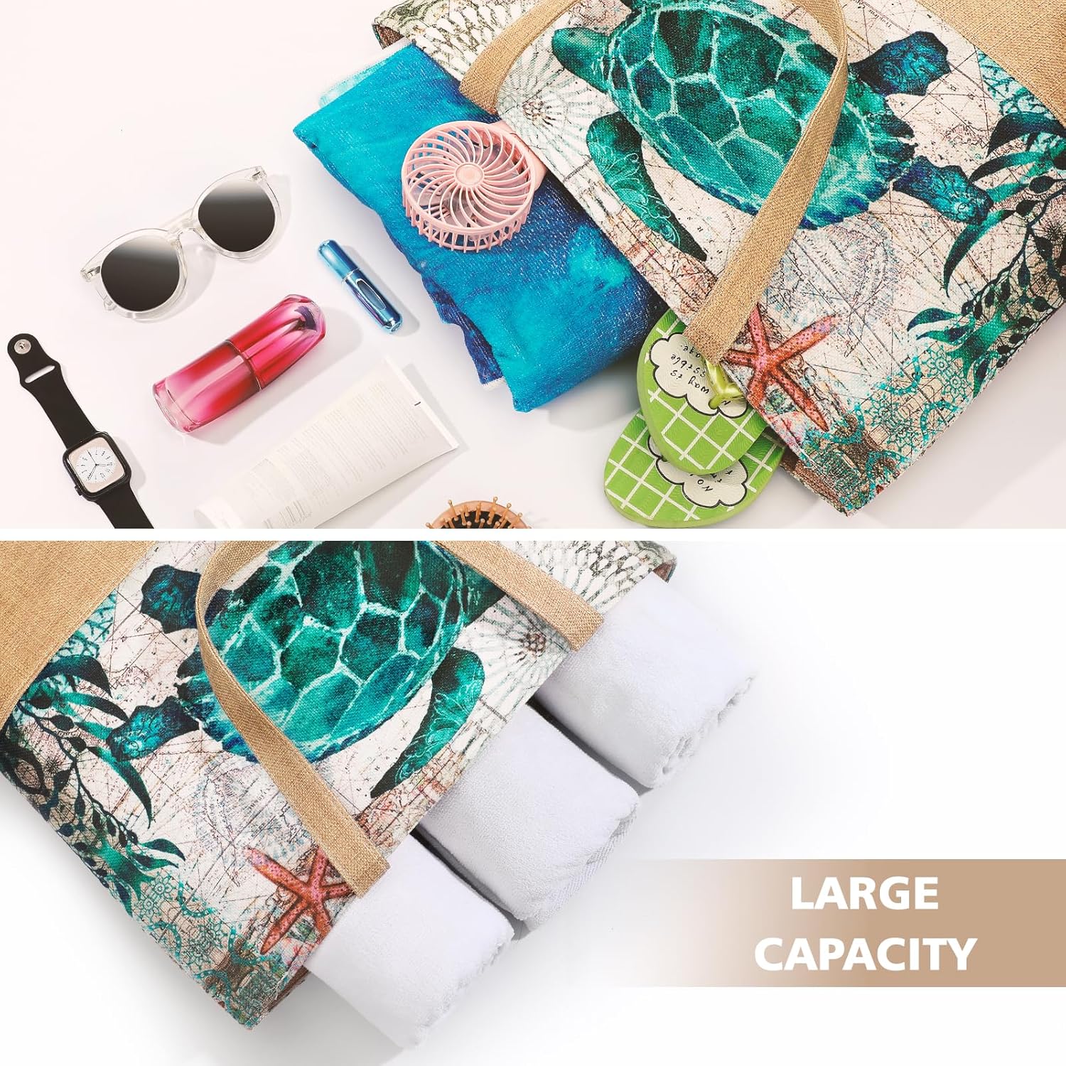 Large Beach Bag for Women with - Tote Bag Beach avis et prix