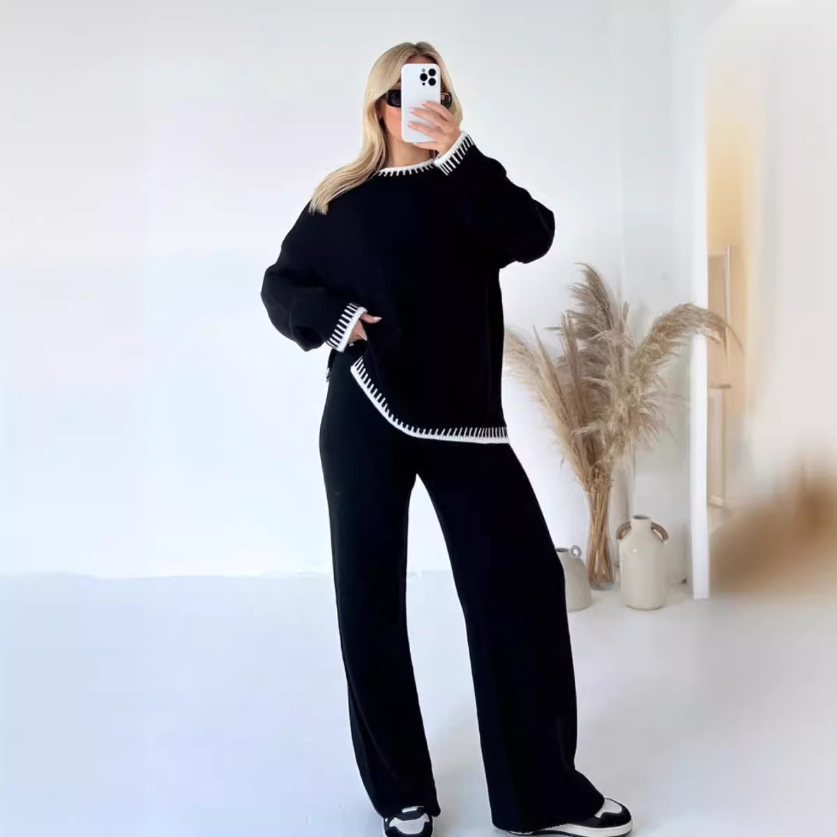 Women Wide Leg Pant Sets Two P - Linen Pant Wide avis et prix