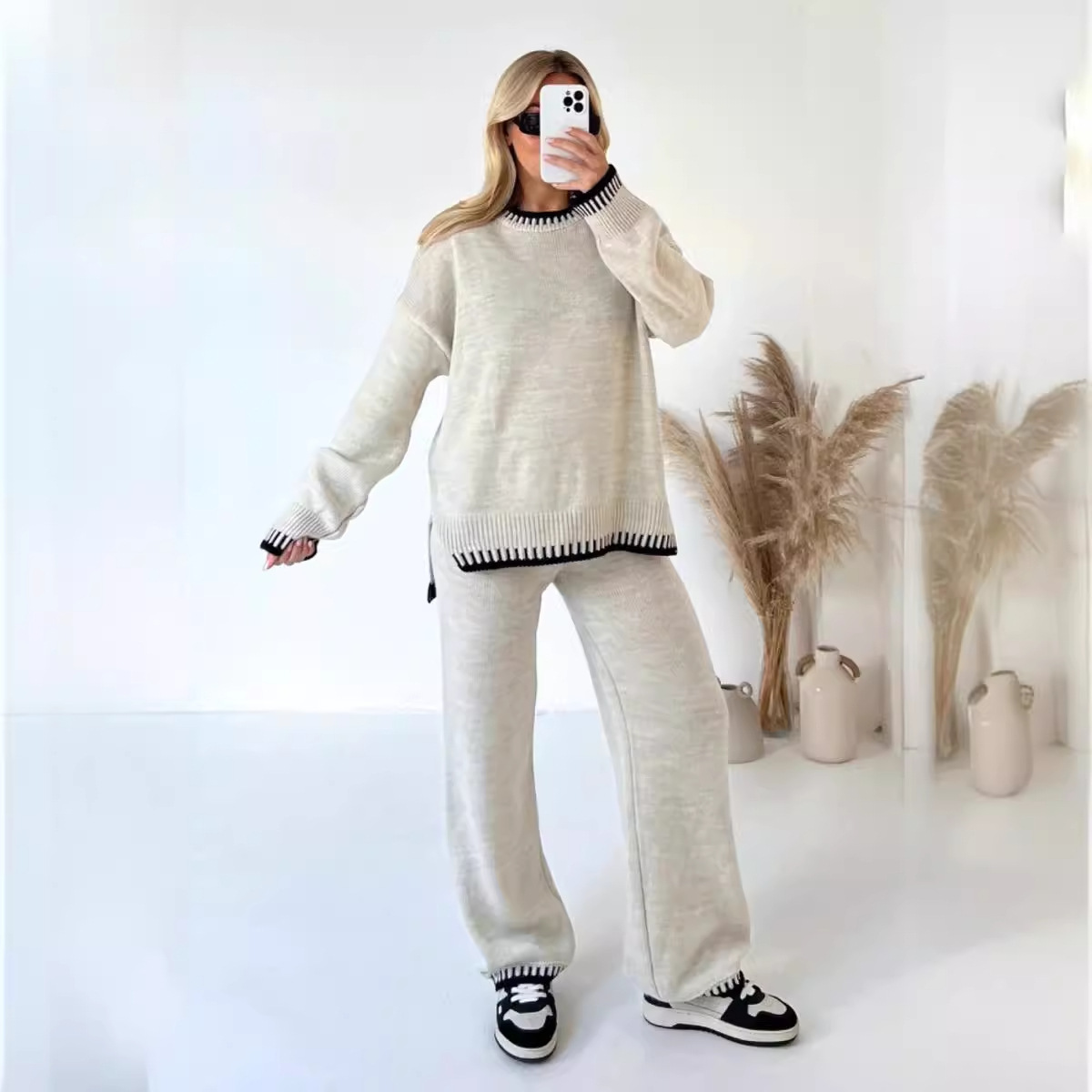 Women Wide Leg Pant Sets Two P - Linen Pant Wide avis et prix