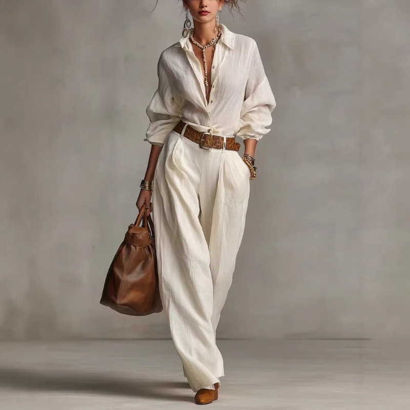 Spring Summer Temperament Soli - Linen Pant Wide avis et prix