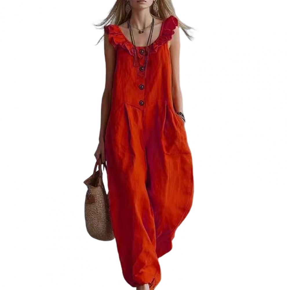 Relaxed Fit Romper Women Women - Jumpsuit Linen Relaxed avis et prix