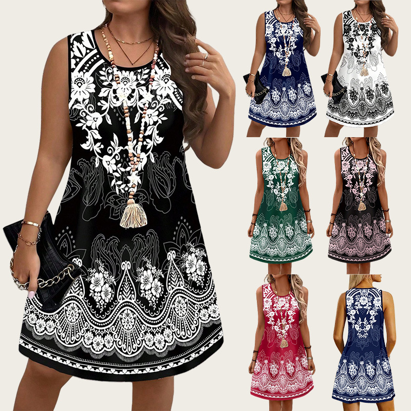 Ethnic Style Vintage Dresses 2 - Romper Floral Print avis et prix