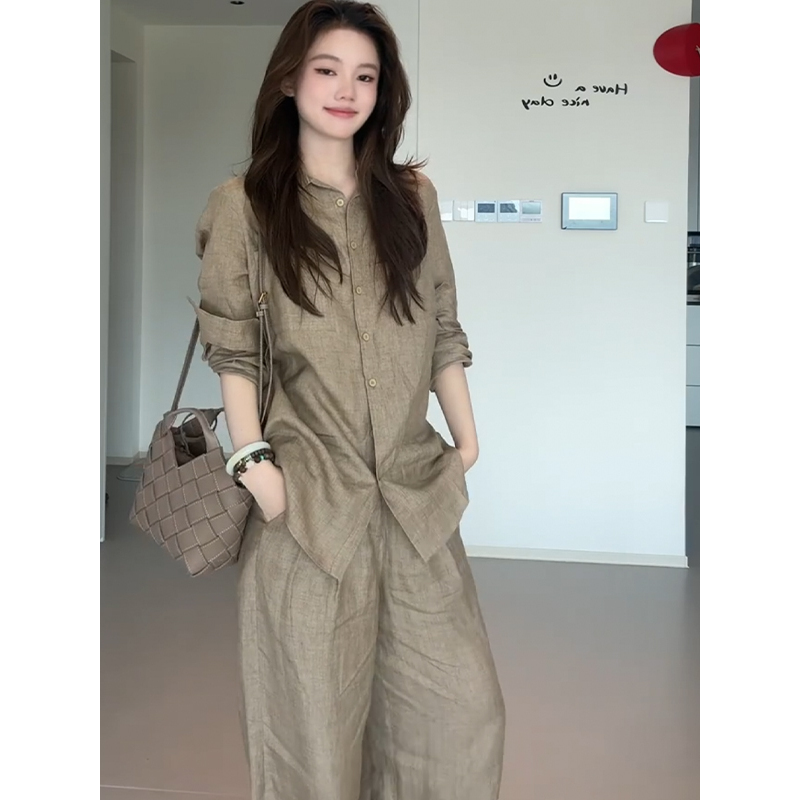 High-End Cotton Linen Blend Wo - Linen Pant Wide avis et prix
