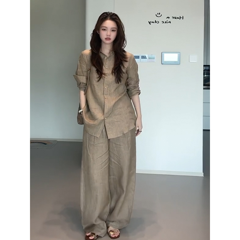 High-End Cotton Linen Blend Wo - Linen Pant Wide avis et prix