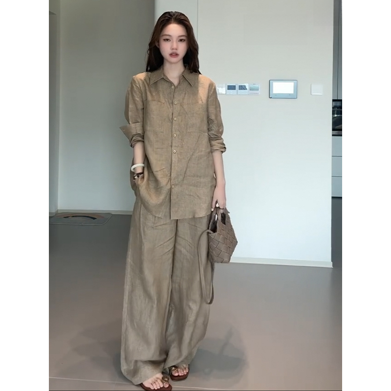 High-End Cotton Linen Blend Wo - Linen Pant Wide avis et prix
