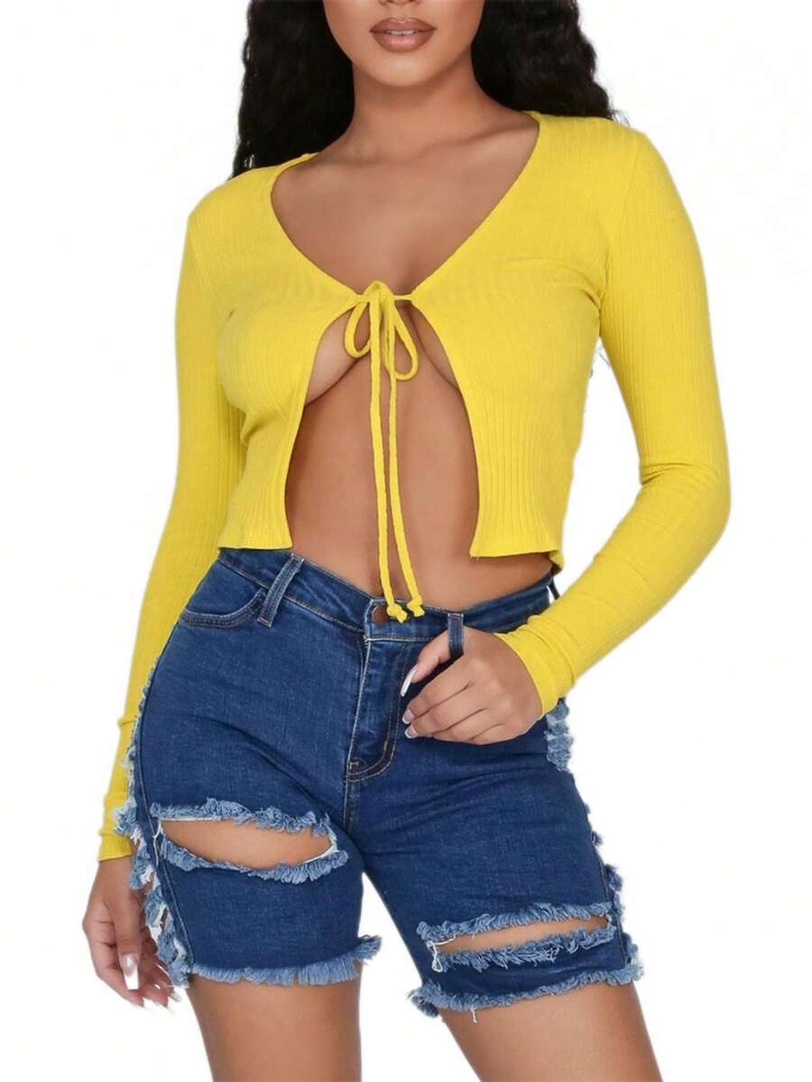 Women High Waist Ripped Denim  - Shorts Denim Frayed avis et prix