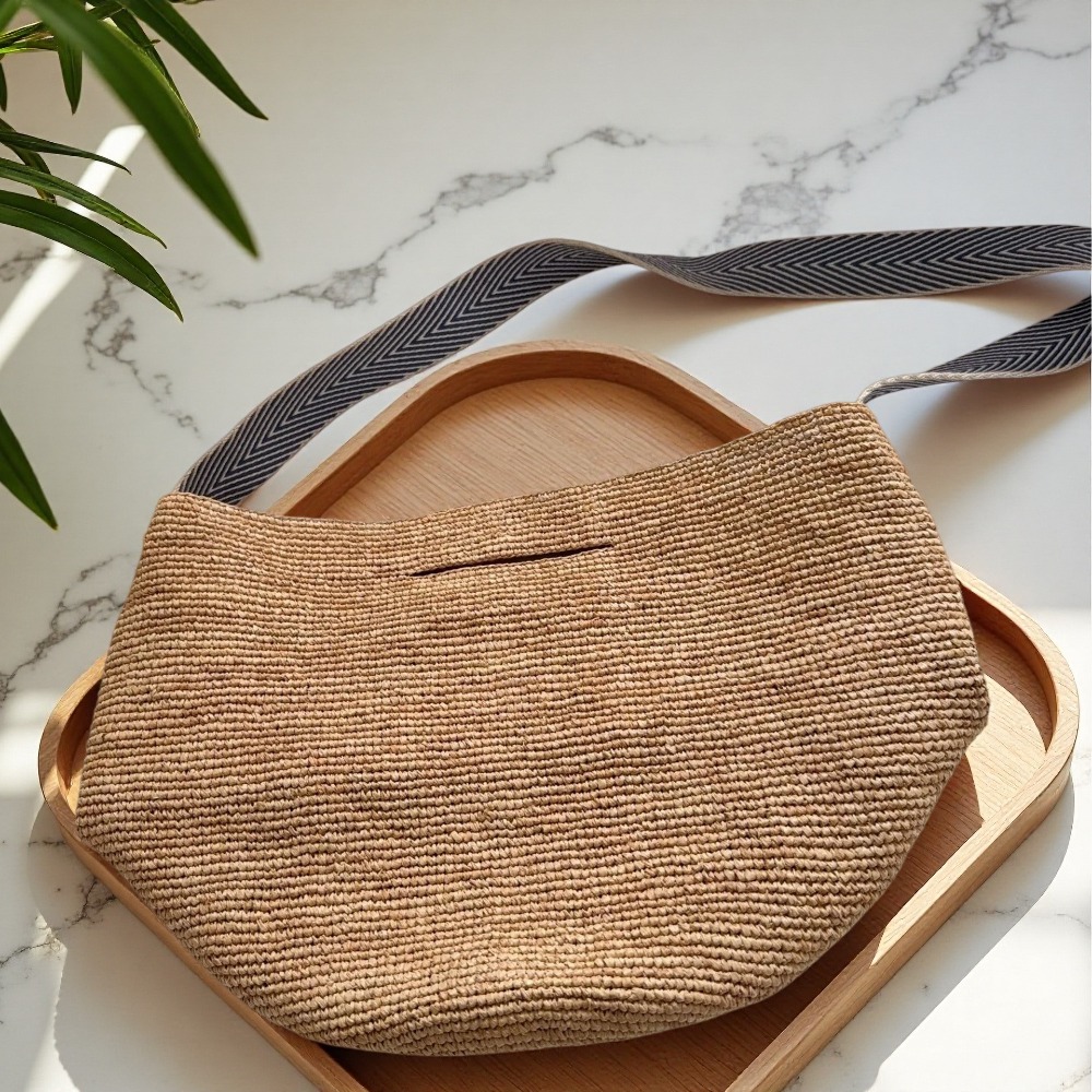New Raffia Rainbow Bucket Bag  - Crochet Bag Raffia avis et prix