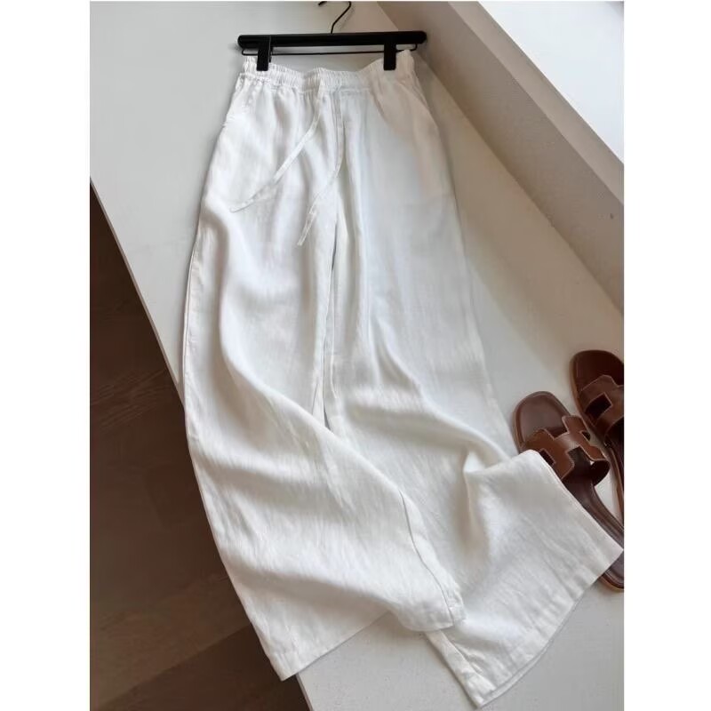 Korean White Cotton Linen Wide - Linen Pant Wide avis et prix