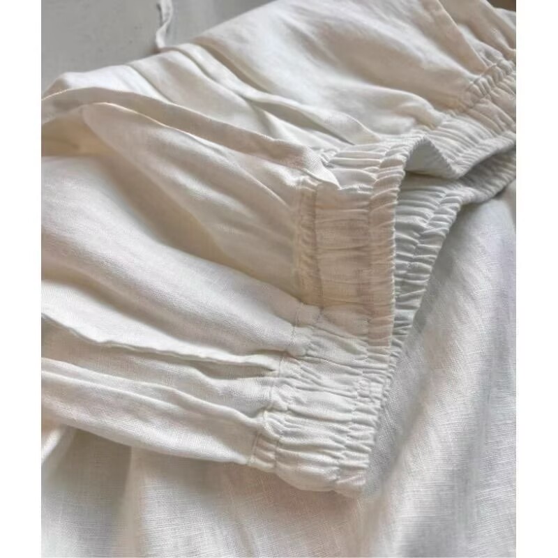 Korean White Cotton Linen Wide - Linen Pant Wide avis et prix