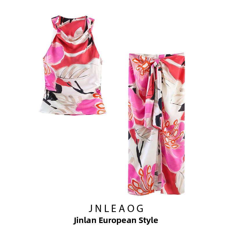 JNLEAOG Summer New Women's Sil - Midi Skirt Floral avis et prix