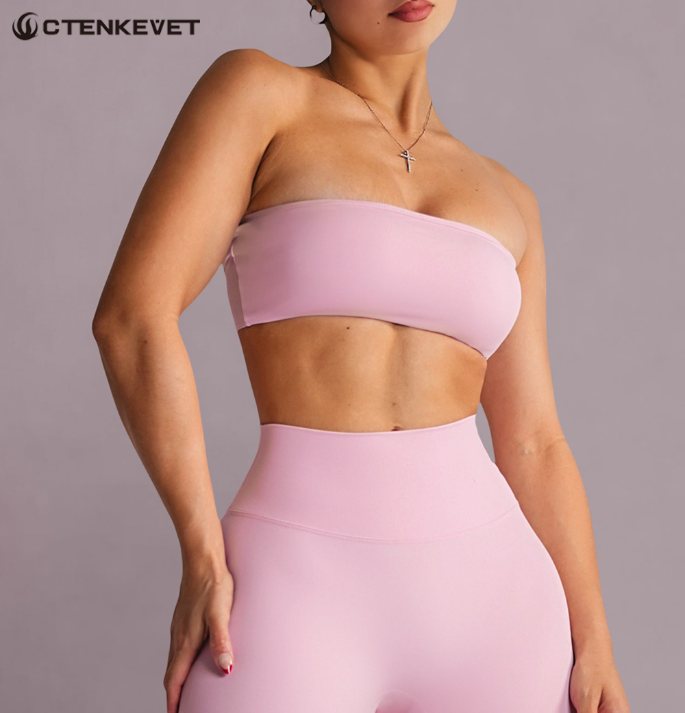 Strapless Sports Bra Gym Crop  - Crop Top Crochet avis et prix