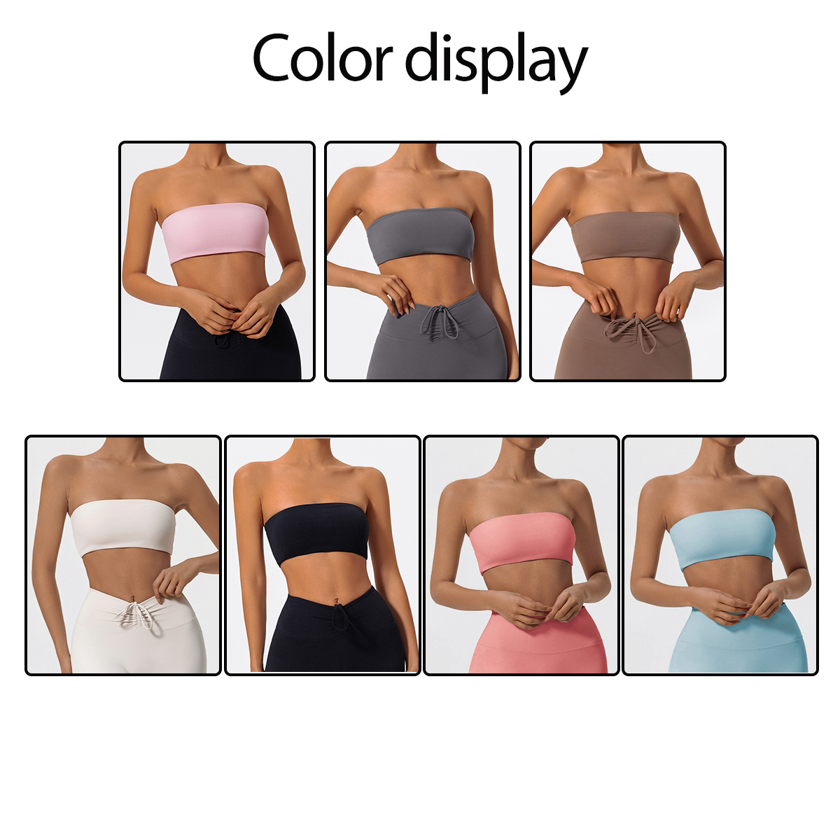Strapless Sports Bra Gym Crop  - Crop Top Crochet avis et prix