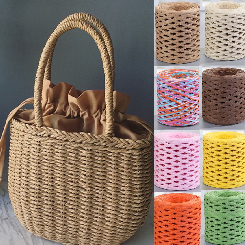 200m Natural Raffia Straw Yarn - Crochet Bag Raffia avis et prix