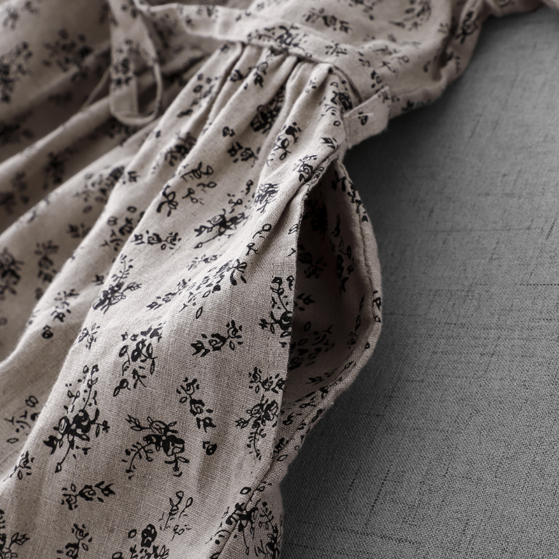 Summer Floral Cotton Linen Dr  - Midi Skirt Floral avis et prix