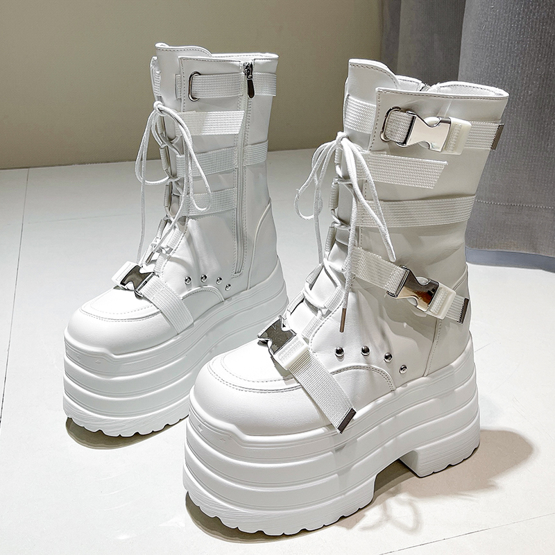 13.5CM,17CM Women Punk Boots A - Wedge Espadrille Women avis et prix