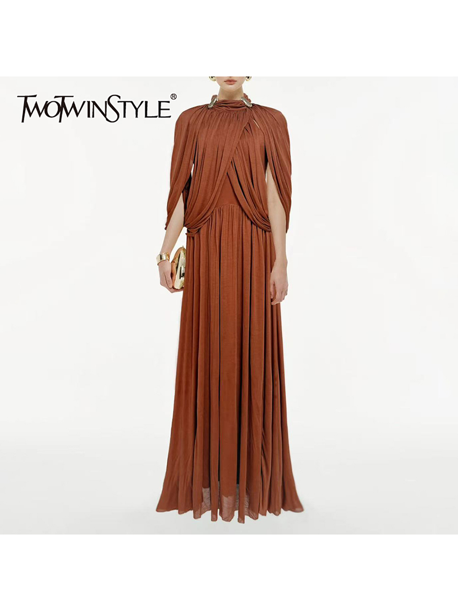 TWOTINSTYLE Fashion Spliced Fo - Linen Dress Wrap avis et prix