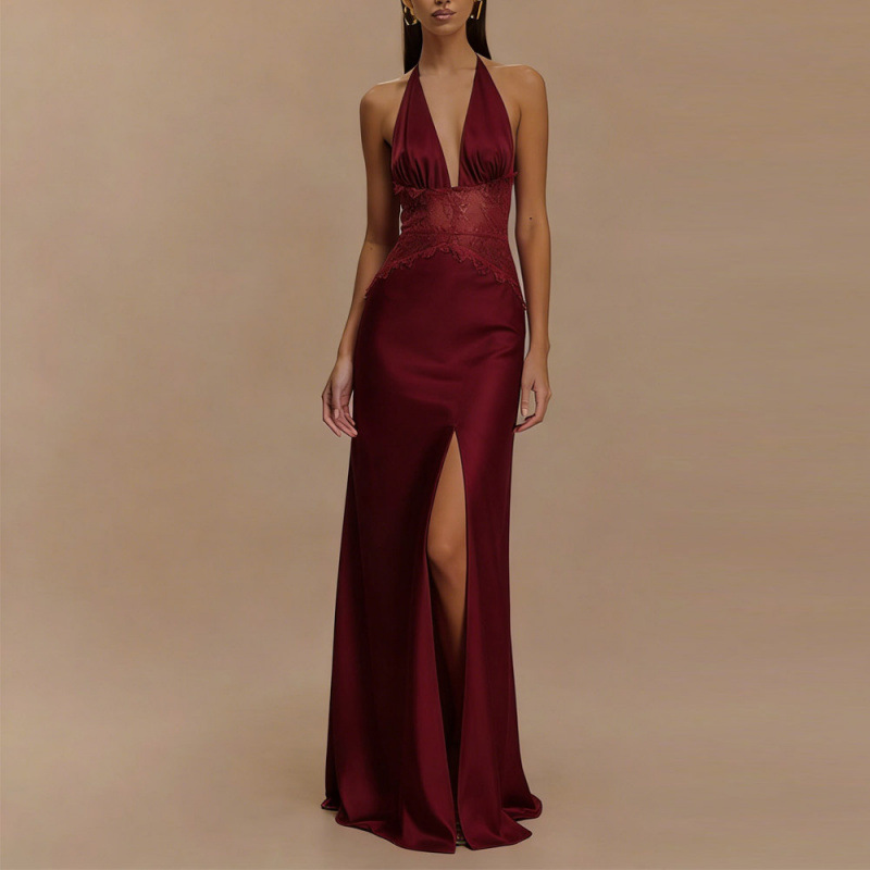 Sexy Backless Halter Maxi Dres - Maxi Dress Halter avis et prix