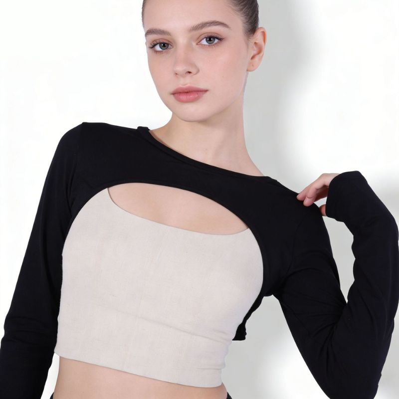Modal Ice Silk Arm Sleeves Ult - Crop Top Crochet avis et prix