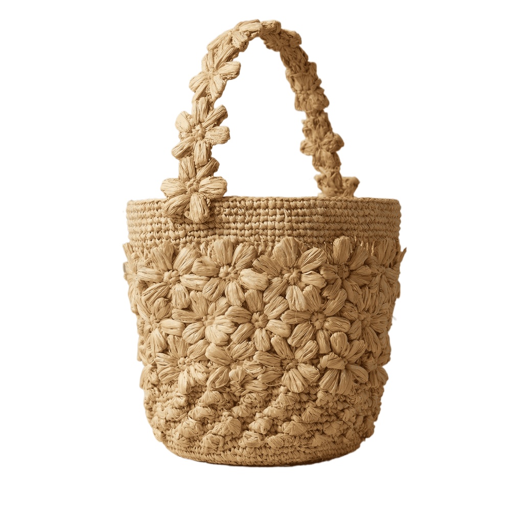 Women Summer Raffia Woven Buck - Crochet Bag Raffia avis et prix