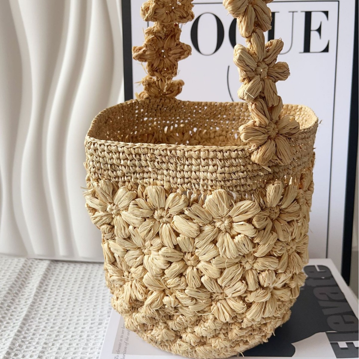 Women Summer Raffia Woven Buck - Crochet Bag Raffia avis et prix