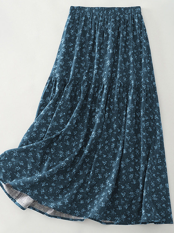 High Waist Floral Print Midi S - Midi Skirt Floral avis et prix